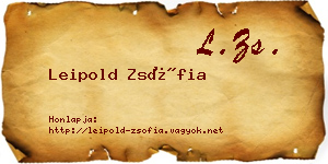 Leipold Zsófia névjegykártya